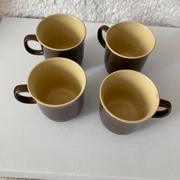 Vintage Retired Stoneware Espresso Mugs Made in Japan Set of 4 - Picture 2 of 6